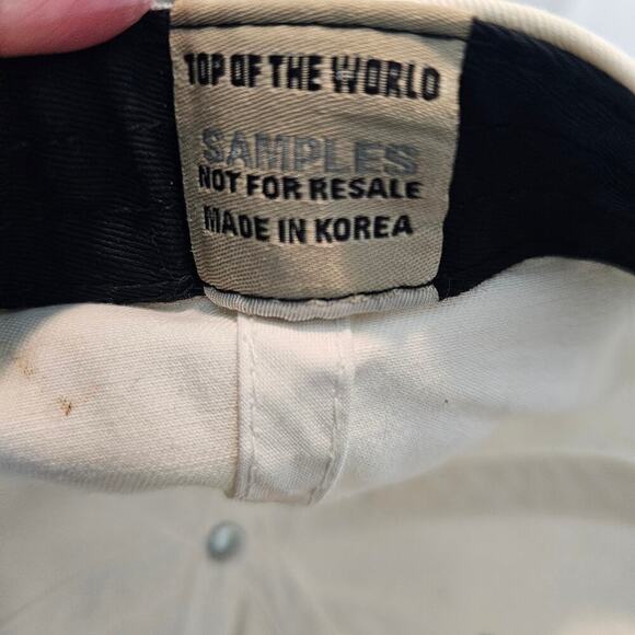 Vtg Oklahoma Sooners Big 12 Champions Strapback Hat Cap White Basketball 2002 - Picture 9 of 11